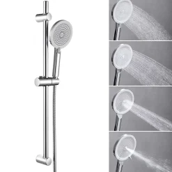 Sofetiy Max Kit de douche , Douchette 4 Fonctions, Ensemble de Douche Design Réglable en Hauteur, Pommeau de douche, barre