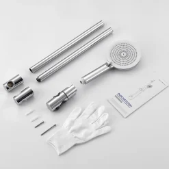 Sofetiy Max Kit de douche , Douchette 4 Fonctions, Ensemble de Douche Design Réglable en Hauteur, Pommeau de douche, barre