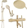 Rea Kit de douche avec thermostat Lungo Gold