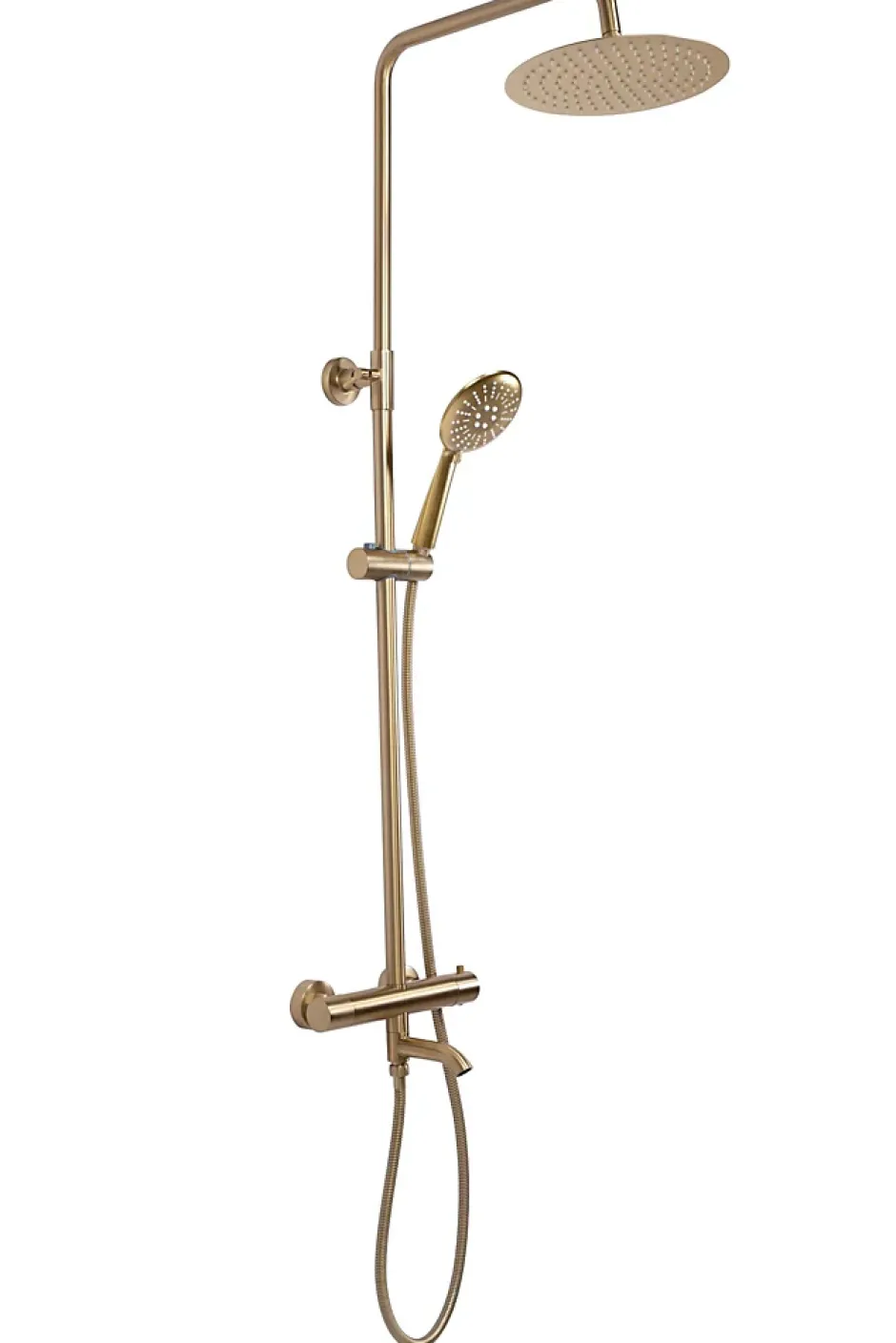 Rea Kit de douche avec thermostat Lungo Gold Brush* Colonne De Douche Mécanique