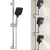 Sofetiy Max Kit de douche, Douchette 3 Fonctions, Ensemble de Douche Design Réglable en Hauteur, Pommeau de douche, barre
