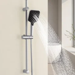 Sofetiy Max Kit de douche, Douchette 3 Fonctions, Ensemble de Douche Design Réglable en Hauteur, Pommeau de douche, barre