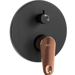 Rea Kit De Douche Encastré Mild Black Rose Gold 17X22X37Cm + Box* Colonne De Douche Mécanique