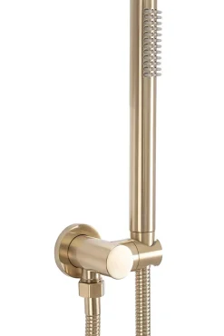 Rea Kit De Douche Encastré Lungo Brush Gold 17X16X36,5Cm + Box* Colonne De Douche Mécanique