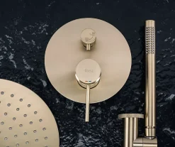 Rea Kit De Douche Encastré Lungo Grip Brush Gold + Box* Colonne De Douche Mécanique