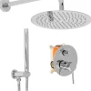 Rea Kit De Douche Encastré Lungo Chrome 17X16X36,5Cm + Box* Colonne De Douche Mécanique