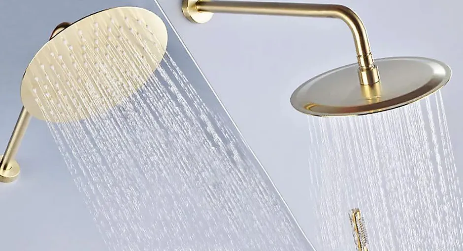 Rea Kit De Douche Encastré Lungo Gold 17X16X36,5Cm + Box* Colonne De Douche Mécanique