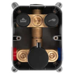 Rea Kit De Douche Encastré Lungo Thermostat Black 15X30X36,5Cm