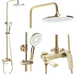 Rea Kit De Douche Avalon Gold 50X23X153Cm* Colonne De Douche Mécanique
