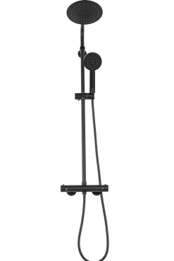 Rea Kit De Douche Bliss Thermostat Black 38,5X27,5X100Cm* Colonne De Douche Mécanique