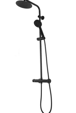 Rea Kit De Douche Bliss Thermostat Black 38,5X27,5X100Cm* Colonne De Douche Mécanique