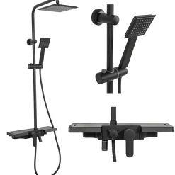 Rea Kit De Douche Bravo Black 45X40X105Cm