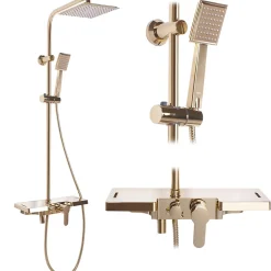 Rea Kit De Douche Bravo Gold 45X40X105Cm