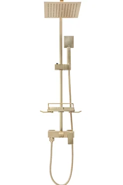 Rea Kit De Douche Jack Brush Gold 45X21,5X102Cm* Colonne De Douche Mécanique