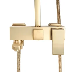Rea Kit De Douche Jack Brush Gold 45X21,5X102Cm* Colonne De Douche Mécanique