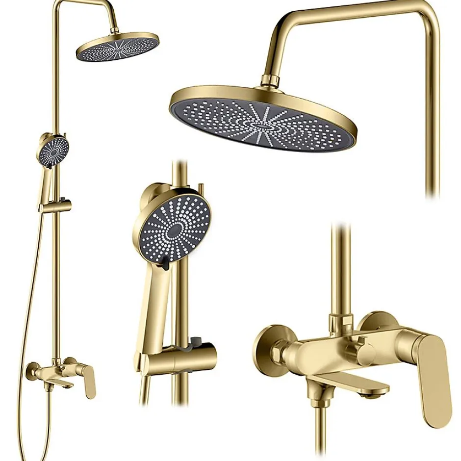 Rea Kit De Douche Marco Brush Gold 25X12,5X117Cm