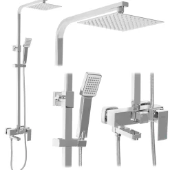 Rea Kit De Douche Navaro Chrome 14,5X21,5X119,5Cm