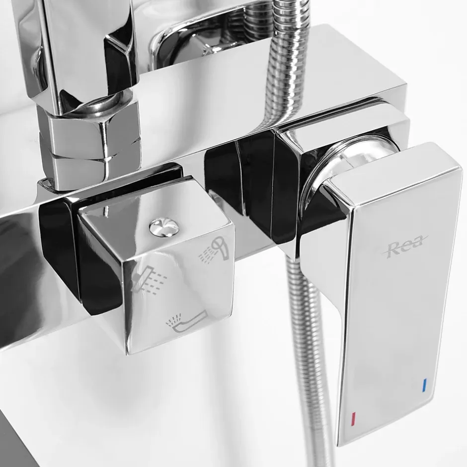 Rea Kit De Douche Navaro Chrome 14,5X21,5X119,5Cm