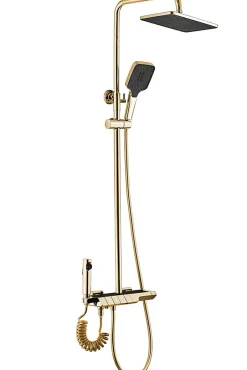 Rea Kit De Douche Rob Thermostat Gold 11,5X33X115Cm* Colonne De Douche Mécanique