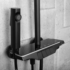 Rea Kit De Douche Savio Led Black 13X28X120Cm