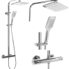 Rea Kit De Douche Tom Thermostat Chrome 7X27,5X120Cm