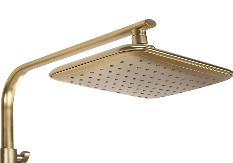 Rea Kit De Douche Tom Thermostat Brush Gold 8X27,5X120Cm