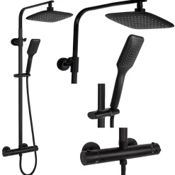 Rea Kit De Douche Tom Thermostat Black* Colonne De Douche Mécanique