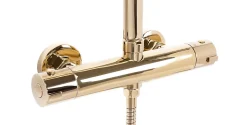 Rea Kit De Douche Tom Thermostat Gold 7X27,5X120Cm* Colonne De Douche Mécanique