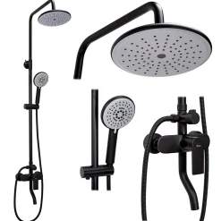 Rea Kit De Douche Verso Black 45,5X22X143,5Cm* Colonne De Douche Mécanique
