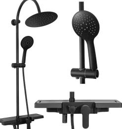 Rea Kit De Douche Vigo Black 51,5X40X99Cm