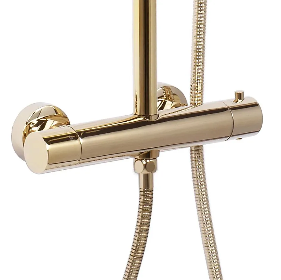 Rea Kit De Douche Vincent Thermostat Gold 27,5X27X123,5Cm