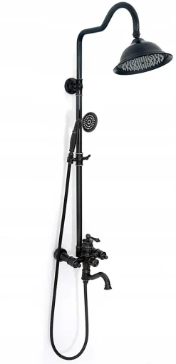Rea Kit De Douche Vintage Black 46,5X20,5X137Cm* Colonne De Douche Mécanique