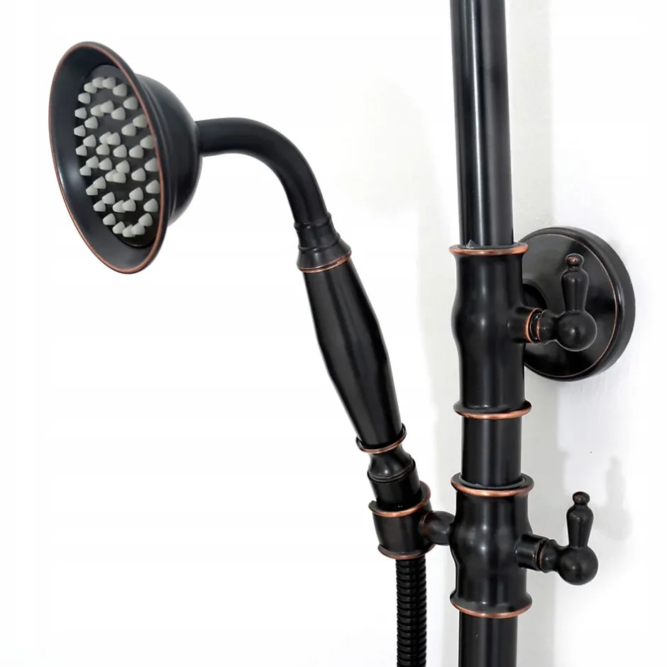 Rea Kit De Douche Vintage Black 46,5X20,5X137Cm* Colonne De Douche Mécanique