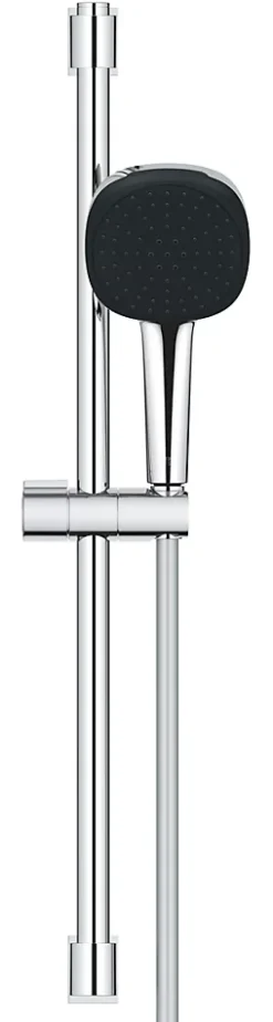 Grohe Kit de douche sans robinetterie avec douchette 2 jets + flexible + barre chrome, Vitalio Comfort 110* Colonne De Douche Sans Robinetterie