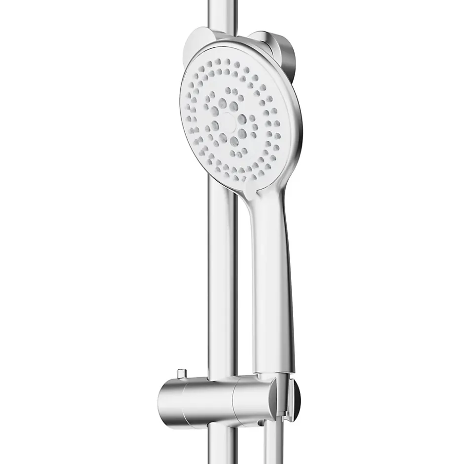 GoodHome Kit de douche sans robinetterie 5 jets Kielder chromé