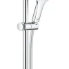 Grohe Kit de douche sans robinetterie avec douchette 3 jets + flexible + barre réglable, chrome, Vitalio SmartActive 130 Cube* Colonne De Douche Sans Robinetterie