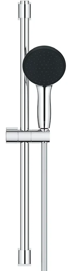 Grohe Kit de douche sans robinetterie avec douchette + flexible + barre chrome, Vitalio Start