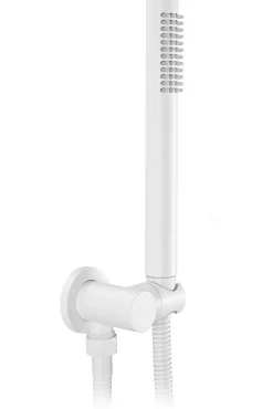 Rea Kit de douche-baignoire encastrée Lungo White Matt + box* Colonne De Douche Mécanique