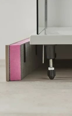 GoodHome Kit de fixations de plinthes à carreler pour receveur de douche à poser, amovibles, Brosna