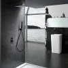 Imex Products Kit douche encastree noir mat acier et laiton mitigeur 2 voies pomme 25x25 cm* Colonne De Douche Mécanique