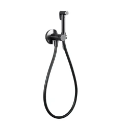 Imex Kit Douchette anti-calcaire hygiénique encastrée WC ou Bidet Salle de Bain Black Gun Métal LINE RDD038/BGM* Robinet De Bidet