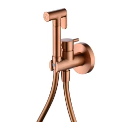 Imex Kit Douchette anti-calcaire hygiénique encastrée WC ou Bidet Salle de Bain Or Rose MUNICH RDM001/ORC* Robinet De Bidet