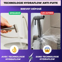 Magnifiak Kit Douchette WC avec Robinet 3 voies (Brevet Déposé) - Marque Française - Qualité supérieure - Expert WC* Accessoire De Robinet