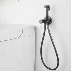 Imex Kit Hygiène Douchette de WC / Bidet Encastré Black Gun Métal GENOVA RDG053/BGM* Robinet De Bidet