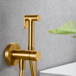 Imex Kit Hygiène Douchette de WC / Bidet Encastré Or Brossé GENOVA RDG053/OC