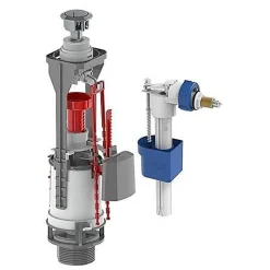 Edouard Rousseau Kit Mécanisme Poussoir NF + Robinet Flotteur NF - - Chromé