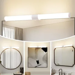 Nettlife Lampe de miroir de salle de bain LED 40 cm 6 W IP44 4 000 K* Miroir Lumineux