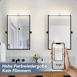 Nettlife Lampe de miroir de salle de bain LED 40 cm 6 W IP44 4 000 K* Miroir Lumineux