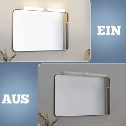 Nettlife Lampe de miroir de salle de bain LED 40 cm 6 W IP44 4 000 K* Miroir Lumineux