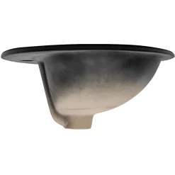 Luxebath Lavabo à encastrer noir mat céramique bouchon de vidange argent* Vasque À Encastrer